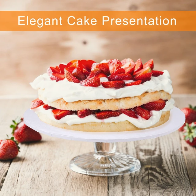 Alt view image 3 of 7 - 14 inch Round Cake Drum Boards, 1/4 Inch Thick White Corrugated Cardboard Cake Base Grease-Resistant Cake Boards for Multi-Layer Cakes, Weddings & Parties 10 Pack
