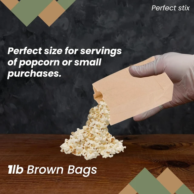 Alt view image 6 of 7 - 1lb Brown Bags- Pack of 400 (3.5"W x 6.5"H x 2.3"L)
