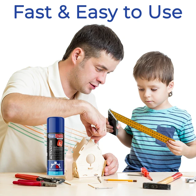 Alt view image 4 of 7 - Super Glue Accelerator, CA Glue Activator, 4 Pack-13.5 fl oz Cyanoacrylate Adhesive Activator; Fast-Curing Formula; Spray, Cyanoacrylate Super Glue Accelerator Spray, Adhesive Activator