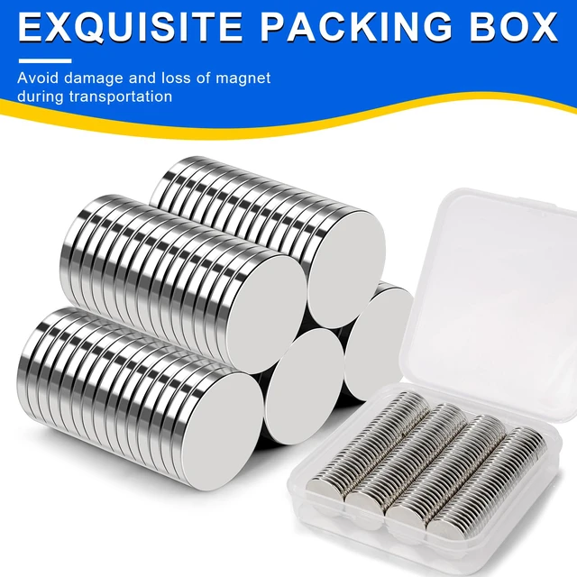 Alt view image 5 of 7 - Small Magnets, 70 Pack Refrigerator Magnets 15x2mm Rare Earth Magnets Neodymium Magnets for Crafts, Whiteboard, Kitchen Cabinet, 3D Printing
