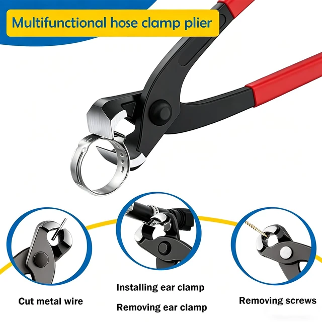 Alt view image 6 of 7 - 405Pcs 15-Sizes 304 Stainless Steel Single Ear Hose Clamps with Ear clamp plier 5.3-36.1mm Crimp Hose Clamps Assortment Kit for Auto/Home Appliance/Pipe/Fuel Line