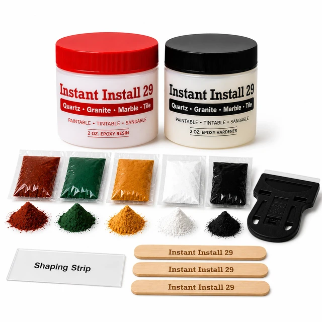 Main image of II29 Complete 4 oz. Stone Kit - Chips, Cracks, Rebuilds. EZ-Tint 5-Pack
