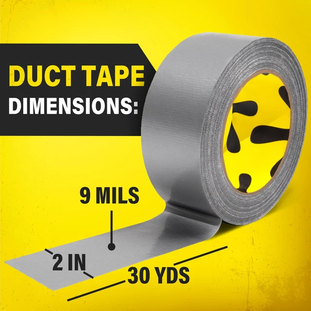 Alt view image 5 of 7 - 5 Pack Duct Tape Heavy Duty Waterproof - 2 In x 90 Ft - All-Weather, Silver, Easy to Tear, Strong Hold, No Residue, Gray Bulk Waterproof Tape for Repairs, DIY, Sealing, B2B, Home, Office, Outdoor Use