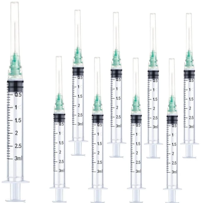Main image of Luer lock 3ml 21Ga 1 Inch(25mm), 50 Pack Sterile Lab Utensils for Scientific Research, Industrial Dispensing or Liquid Measuring