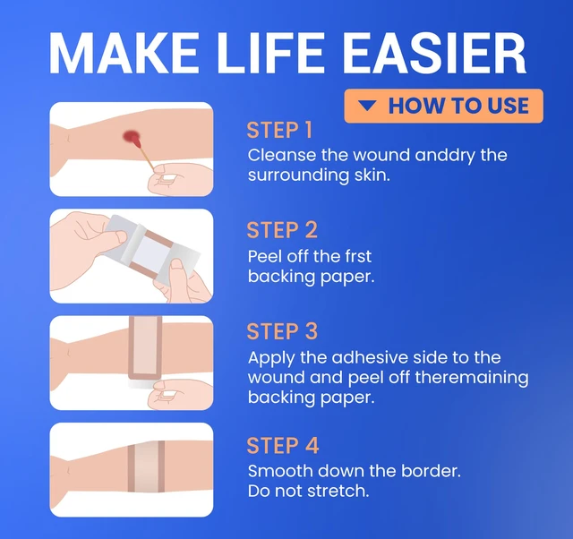 Alt view image 5 of 6 - Large Waterproof Bandages 2X5 Silicone Foam Dressing Sensitive Skin, 10 PCS Wound Dressing, Adhesive Cohesive Pad with Border, First Aid, Post Surgical and Trauma Care, Burn Care