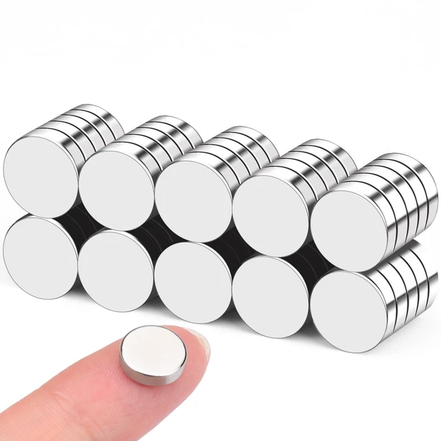 Main image of 50Pcs Small Refrigerator Magnets, 10x3mm Round Rare Earth Magnet Mini Tiny Neodymium Strong Magnets for Crafts, DIY, Fridge, Miniatures, Whiteboard, Office, Kitchen, Dry Erase Board