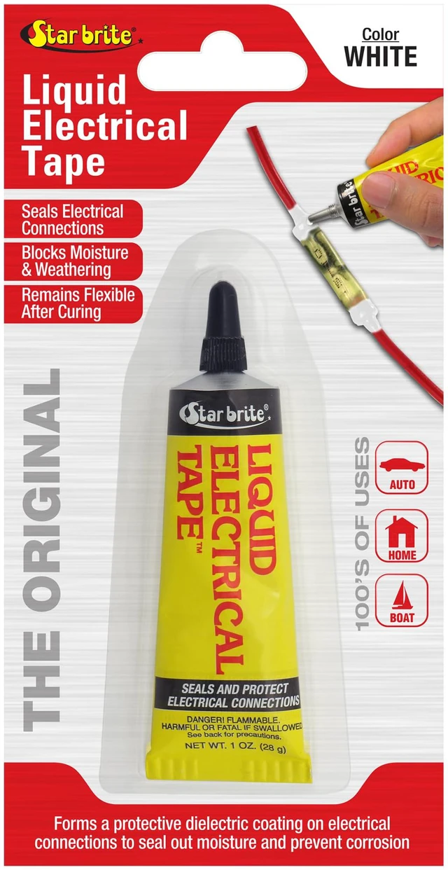 Main image of Liquid Electrical Tape - White, Flexible Electrical Insulation