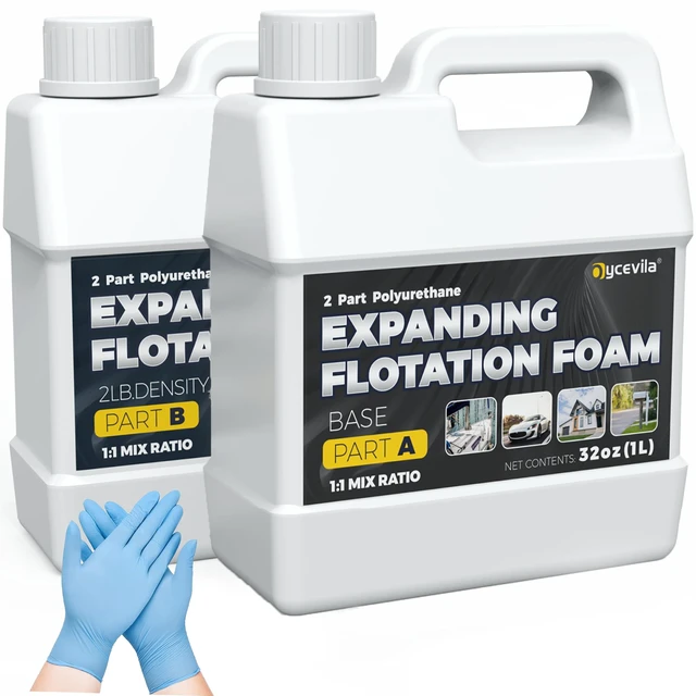 Main image of 2 Lb Density Marine Expanding Foam Kit, 2 Part Flotation Foam Kit for Boat Closed Cell Polyurethane Foam for Boat Flotation, Liquid Pour Foam for Reinforcement and Large Gap Filling, 2 Quart Kit