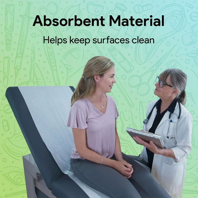 Alt view image 4 of 6 - Medical Exam Table Paper 17"x125 Feet - 2 Rolls of Disposable White Table Paper Rolls for Doctor's Offices, Chiropractors, and More - Latex Free Bed Sheet