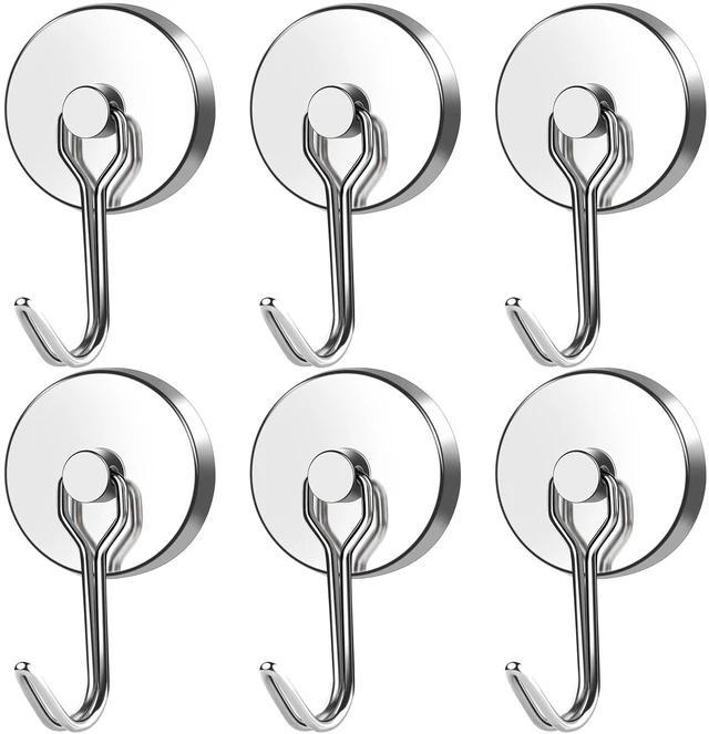 Main image of Magnetic Hooks Heavy Duty 120LB+ Swivel Swing Strong Magnet Hook Neodymium Hook Magnets for Hanging Home Workplace Metal Door Office and Garage