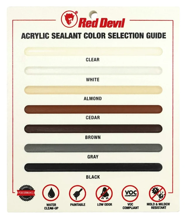 Alt view image 4 of 6 - 084620 Window & Door Siliconized Acrylic Caulk, Almond, 10.1 oz, Pack of 12, Made in USA