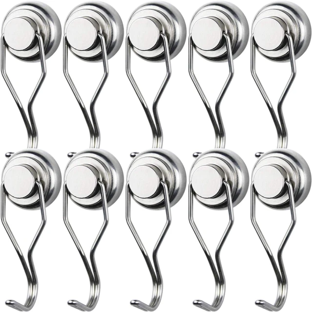 Main image of Magnetic Hooks Heavy Duty 80LB+ Swivel Swing Strong Magnet Hook Neodymium Hook Magnets for Hanging Home Workplace Metal Door Office and Garage