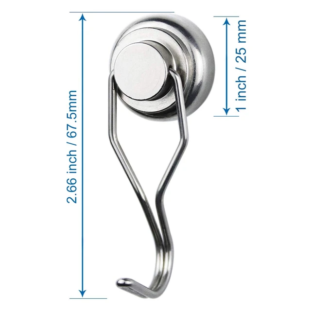 Alt view image 5 of 7 - Magnetic Hooks Heavy Duty 80LB+ Swivel Swing Strong Magnet Hook Neodymium Hook Magnets for Hanging Home Workplace Metal Door Office and Garage