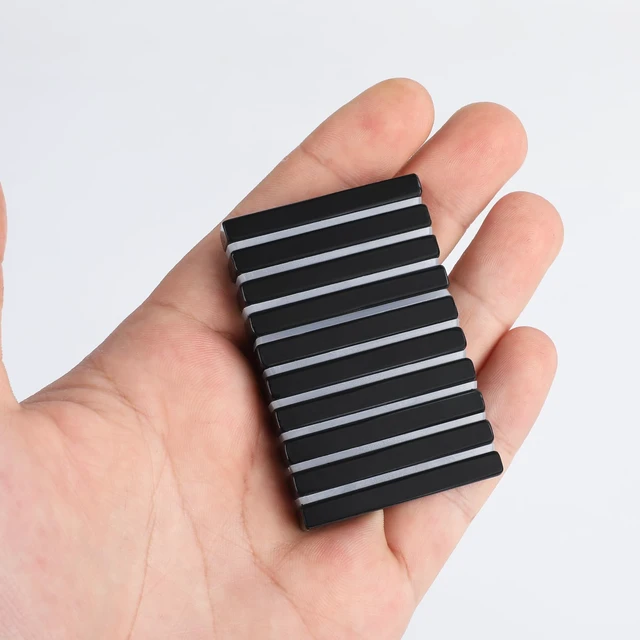 Alt view image 6 of 6 - Strong Neodymium Magnets with Adhesive Backing, 25 Pack, 40x10x5 mm Powerful Rare Earth Bar Magnets, Waterproof Black Magnetic Magnet Strips Heavy Duty for Craft, Kitchen, DIY, Office