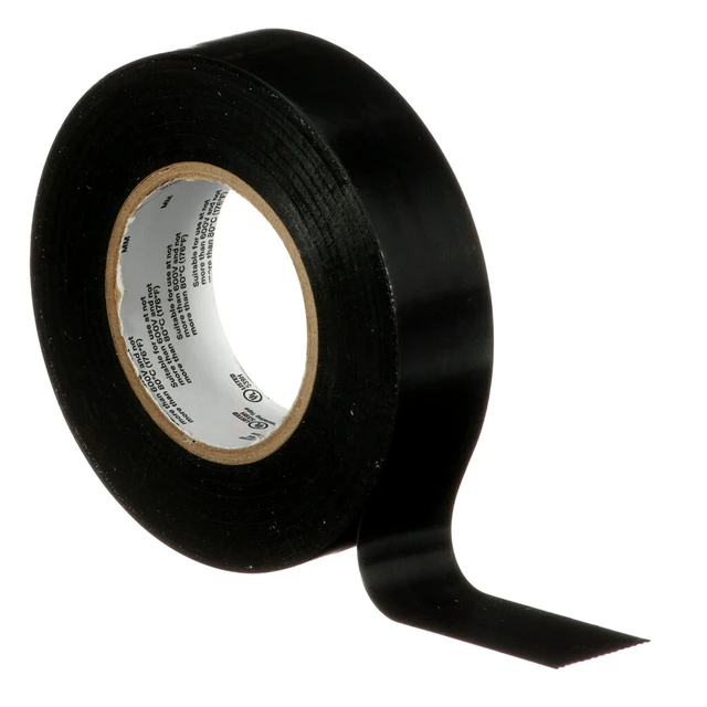 Alt view image 3 of 7 - Temflex Vinyl Electrical Tape 165, 3/4 in x 60 ft, Black, 10 Roll Pack Multi-Purpose, 19 mm x 18 m