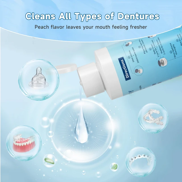Alt view image 3 of 7 - Ultrasonic Retainer Cleaner Solution for Ultrasonic Denture Cleaner-Professional Cleaning of Retainers, Invisible Aligners, Mouth Guards, Night Guards, Remove Odors, Discoloration & Stains 4oz