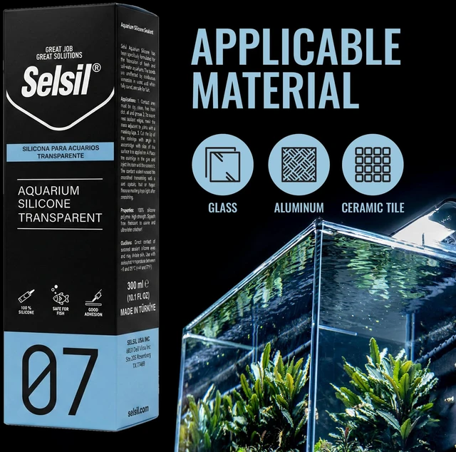 Alt view image 4 of 7 - Aquarium Silicone Clear Sealant - High Elasticity, Safe for Fish, Solvent-Free, Ozone-Resistant, Transparent 10.14 Fl Oz, 1 Pack