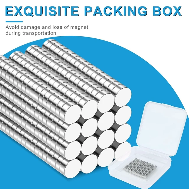 Alt view image 3 of 7 - 500 Pack Small Magnets, 5x2mm Refrigerator Magnets Rare Earth Magnets 0.2x0.08 Inch Neodymium Magnets for Crafts, Whiteboard, Kitchen Cabinet