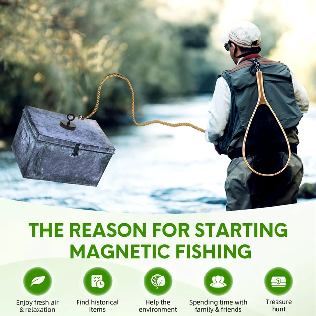 Alt view image 5 of 6 - Black Fishing Magnet,3.54 inches 1000lb Strong Eyebolt Magnets Heavy Duty Super Neodymium High Power Magnet with Handle for Lifting and Pick up