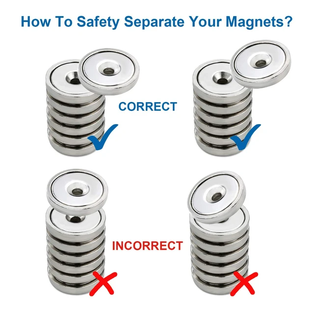 Alt view image 7 of 7 - Strong Magnets Heavy Duty Screw On Neodymium 60LBS Magnet 12 Pack Rare Earth With Screw Hole Door Catch Adhesive Magnetic Locker Cabinet Round Wall Cruise Cabins Disc Mounting Fridge Silver