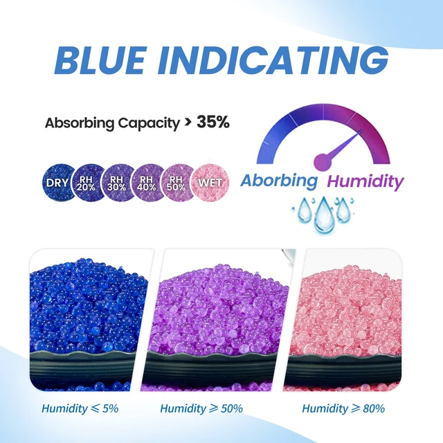 Alt view image 7 of 7 - 9 LBS Premium Blue to Pink Silica Beads, Reusable Desiccant Bulk for 3D Filament, Electronics, Cameras, Jewelry, and Safes (Blue to Pink, 9 LBS)