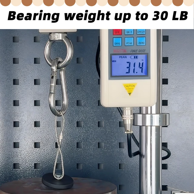 Alt view image 4 of 5 - 4 Pieces Strong Rubber Coated Mounting Magnets 30 LB Force T-Shaped Hanging Buckle, Anti-Scratch, Corrosion protection, Magnetic Assembly