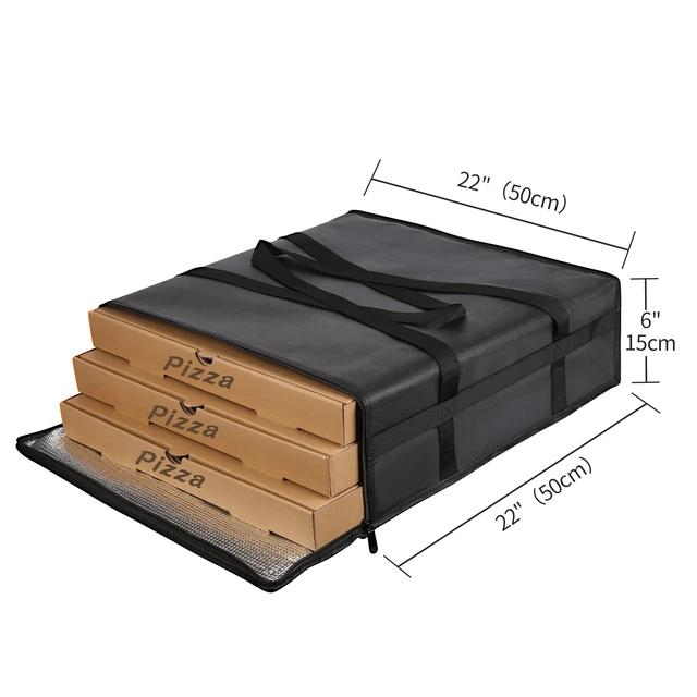 Alt view image 6 of 7 - Pizza Bag for Delivery Bag Pizza Carrier Insulated Bags 20x20 inch inches for Deliveries, 20 in Food Bag for Personal and Professional Large Insulated Bags for Food Delivery