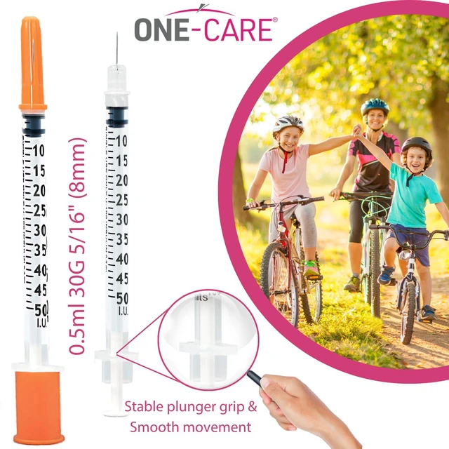 Alt view image 6 of 7 - Syringes 0.5ml/cc, 30G x 5/16"(8mm), Orange Cap, 100/bx Fine Tip, Home & Lab Use, Clear Barrel, Bold Scale, Smooth Plunger Movement with back-end stopper, Leak-Proof Design
