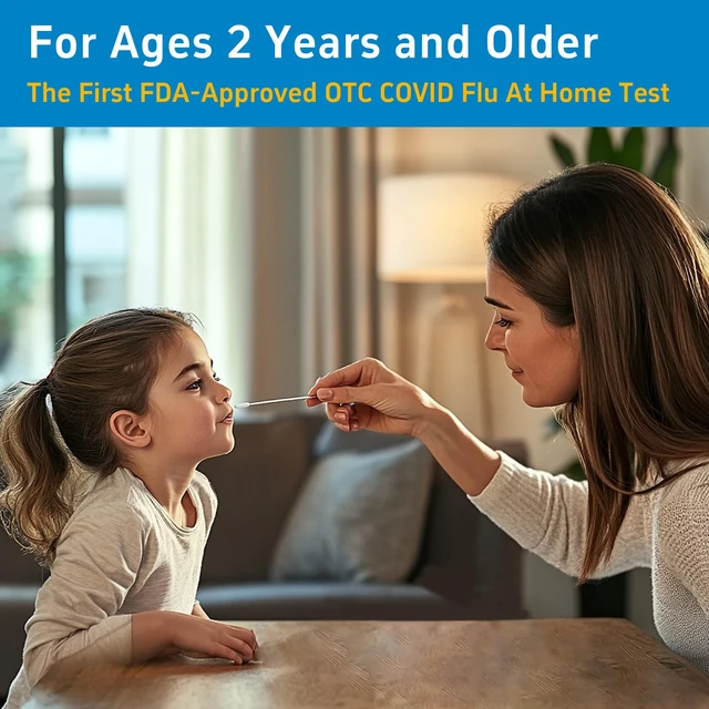 Alt view image 4 of 7 - Rapid Check COVID-19, Flu A&B Antigen Test Kit, The First FDA Authorized OTC 3-in-1 Flu & COVID Home Test, Easy to Read Dual Windows, Results in 15 Mins, 5 Test
