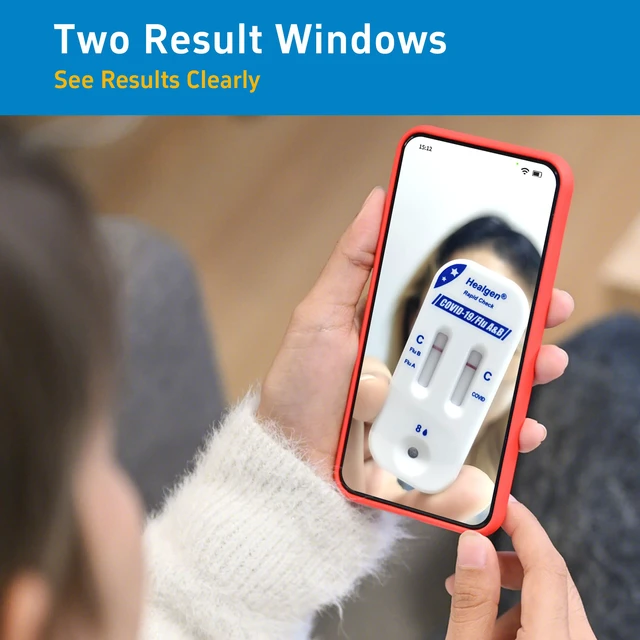 Alt view image 3 of 7 - Rapid Check COVID-19, Flu A&B Antigen Test Kit, The First FDA Authorized OTC 3-in-1 Flu & COVID Home Test, Easy to Read Dual Windows, Results in 15 Mins, 5 Test