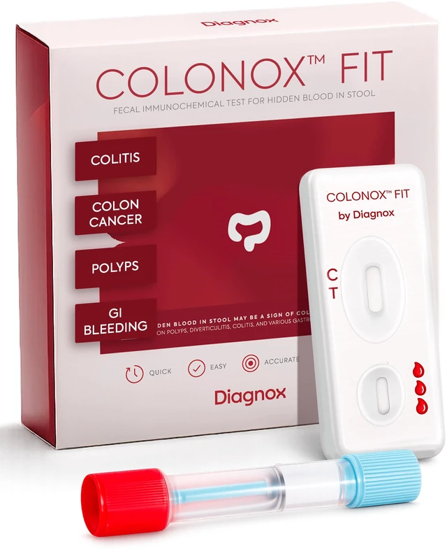 Main image of COLONOX At-Home Colon Screening Test Kit, Fecal Occult Blood Test, 2 Tests Easy To Use, Detects Hidden Blood in Stool, Rapid Results in 10 Minutes, Highly Sensitive, Private Testing At Home