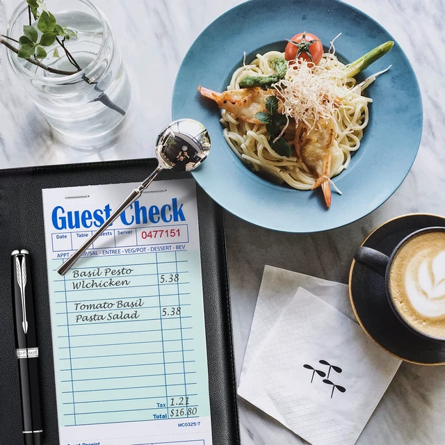 Alt view image 7 of 7 - Guest Checks Server Note Pads 1000 Sheets Waitress Notepad for Restaurants (20 Books) 3.5" x 6.75" Per Ticket Book