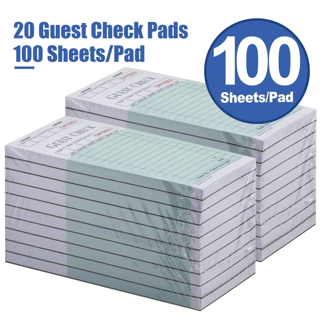 Alt view image 3 of 7 - Guest Checks Server Note Pads 1000 Sheets With Carbonless Copy Paper for Restaurants (20 Books) 3.5" x 6.75" Per Ticket Book