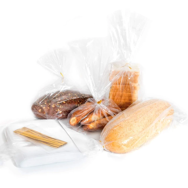 Alt view image 2 of 7 - Bread Bags with Ties, Reusable,100 Clear Bags and 100 Ties, Bread Bags For Homemade Bread And Bakery Loaf Adjustable Reusable(100)
