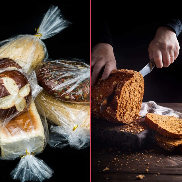 Alt view image 7 of 7 - Bread Bags with Ties, Reusable,100 Clear Bags and 100 Ties, Bread Bags For Homemade Bread And Bakery Loaf Adjustable Reusable(100)
