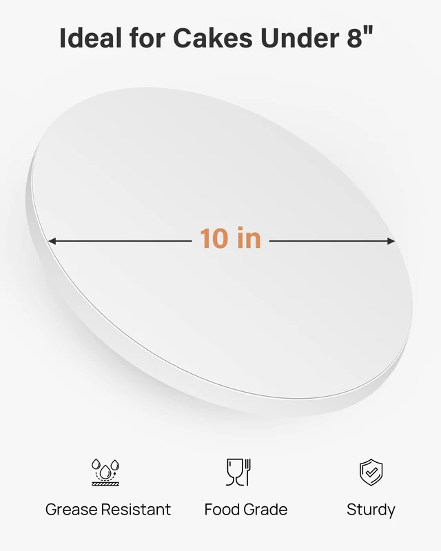 Alt view image 3 of 6 - 6 Pack Cake Boards 12 Inch Round Cake Drums Base para Pastel Disposable, 1/2 Inch Thick, Sturdy Corrugated Cardboard Base, Smooth & Grease-resistant Surface, White, for Multi-tiered Cake