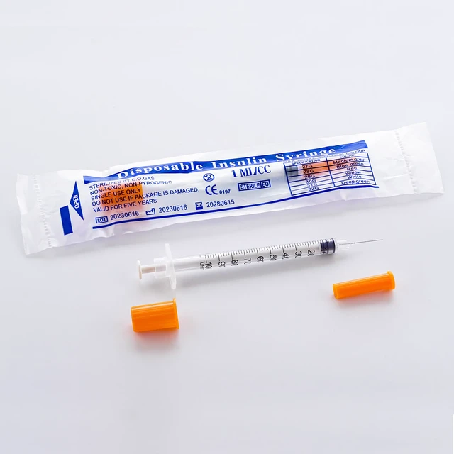 Alt view image 6 of 7 - 29 Gauge 1cc 1/2 inch Syringe - U 100 1ml Syringe with Needle, 100Pack Disposable Lab Dispensing Supplies