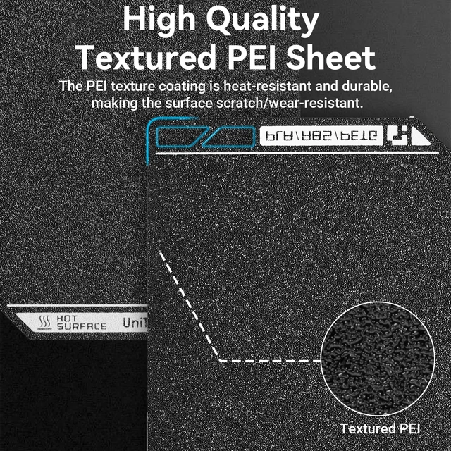 Alt view image 6 of 7 - 355 x 346mm Dual Sided Textured PEI Build Plate for Bambu Lab H2D/H2S Good Adhesion Heated Bed,Easy Model Removal Spring Steel Plate Compatible with Bambu Labs H2D AMS Combo/H2S 3D Printers