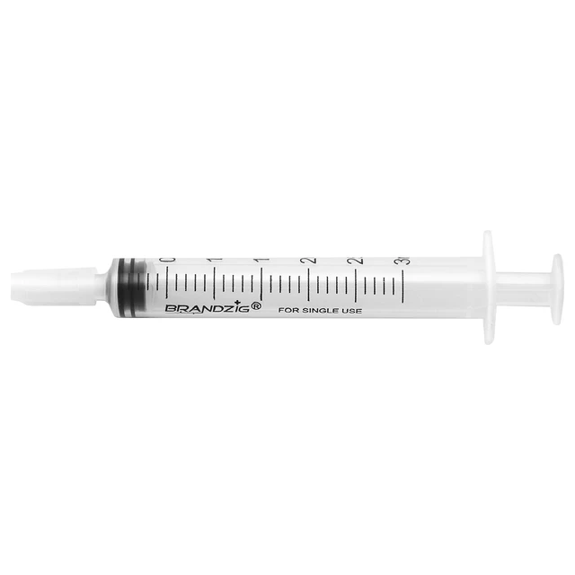 Alt view image 3 of 5 - 3ml Syringe With Cap (100 Pack) | Oral Dispenser Without Needle, Luer Slip Tip | Individually Wrapped Medicine Dropper For Infants & Pets