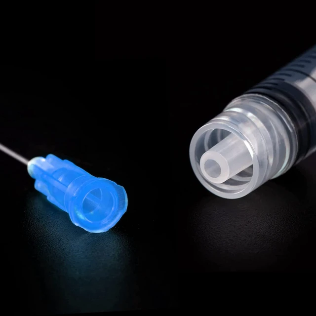 Alt view image 4 of 6 - 100 Pack 3ml/cc Plastic Luer Lock Syringa with 23Ga and Cap, Individually Sealed Wrapped, for Scientific Labs, Measuring Liquid, Refilling Cartridges or Glue Applicator