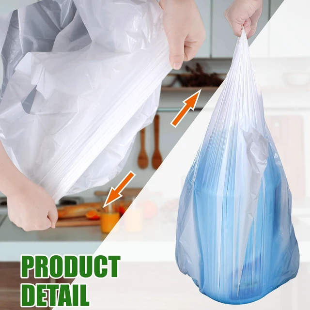 Alt view image 3 of 7 - Jumbo Size Plastic T Shirt Bags, 32" X 19", White, 260 Count 35 Mic, Large Plain Plastic T Shirt Grocery Bags with Handles, Thick and Heavy Duty