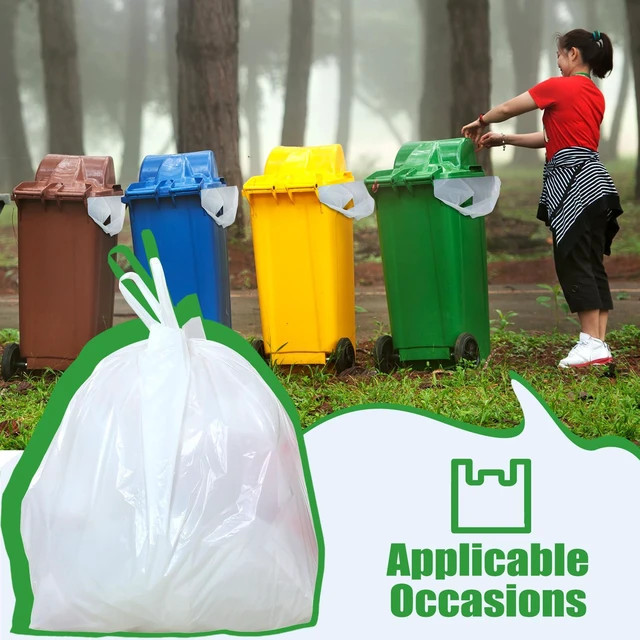Alt view image 5 of 7 - Jumbo Size Plastic T Shirt Bags, 32" X 19", White, 260 Count 35 Mic, Large Plain Plastic T Shirt Grocery Bags with Handles, Thick and Heavy Duty
