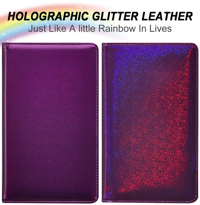 Alt view image 2 of 7 - Server Books for Waitress - Glitter Leather Waiter Book Server Wallet with Zipper Pocket, Cute Waitress Book&Waitstaff Organizer with Money Pocket Fit Server Apron (Glitter Purple)