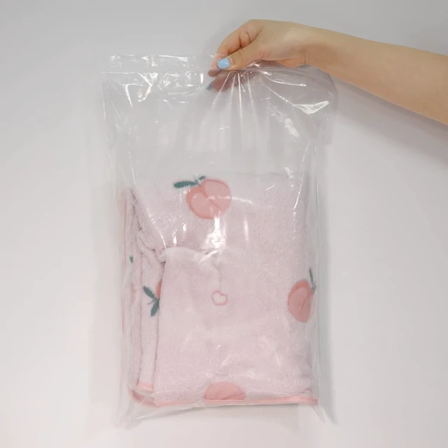 Alt view image 3 of 3 - 200 Count - 13" x 15" Clear Reclosable Zip Plastic Poly Bags - 2 Gallon Zip Bags for Clothing, T-Shirts, Pants