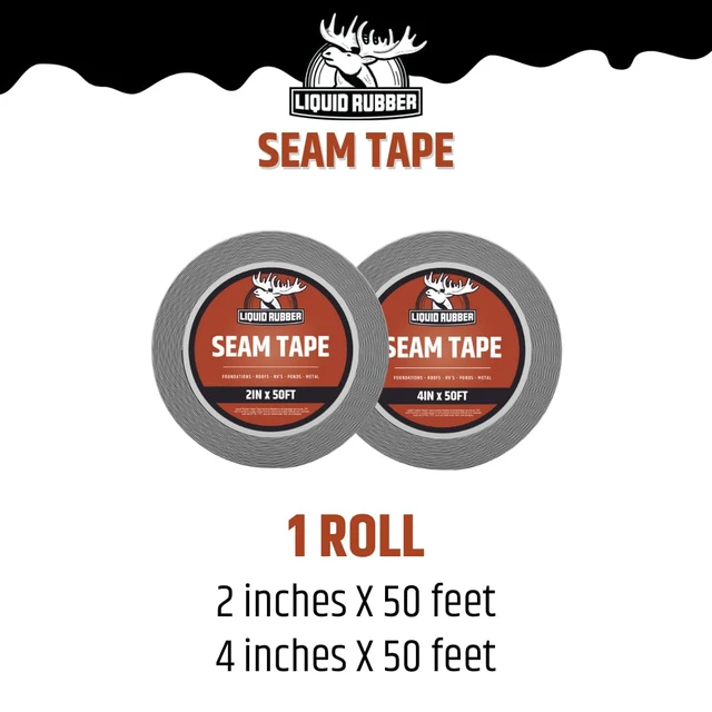 Alt view image 6 of 6 - Waterproof Seam Tape, Multi-Surface Butyl Tape, 2 in x 50 Ft Peel and Stick, Waterproof - For RV Roofs, Foundations, Gutters, Ponds & Skylights - Bonds to EPDM, Metal, Wood & Fiberglass
