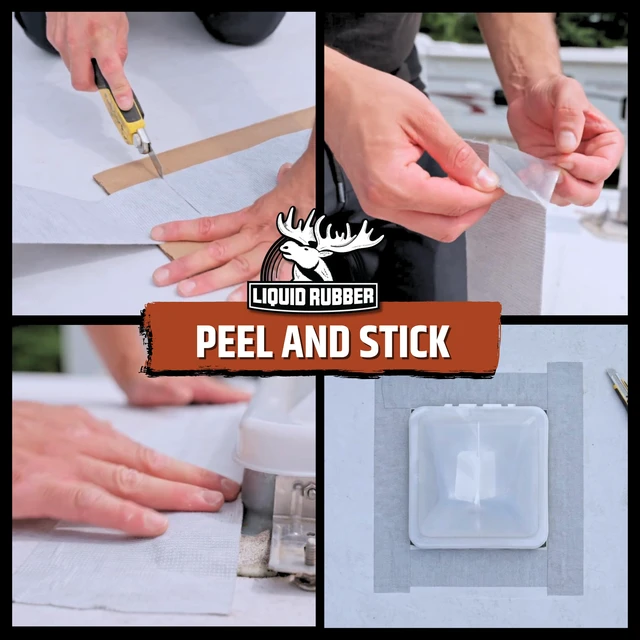 Alt view image 4 of 6 - Waterproof Seam Tape, Multi-Surface Butyl Tape, 2 in x 50 Ft Peel and Stick, Waterproof - For RV Roofs, Foundations, Gutters, Ponds & Skylights - Bonds to EPDM, Metal, Wood & Fiberglass