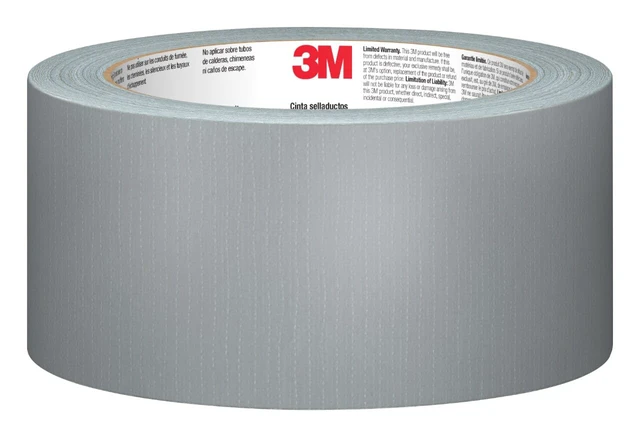 Alt view image 2 of 7 - Basic Duct Tape, 1.88 in x 55 yd, 1 Roll, Hand Tear Silver Duct Tapes for Temporary Repairs, Indoor Use, Great for Bundle, Patch, Protect & Repair (1055)