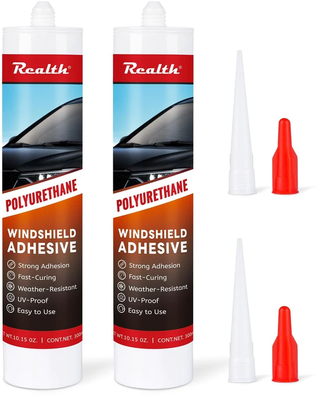 Main image of Polyurethane Sealant Windshield Adhesive 300ML 2 Pack Weather Resistant High Strength, Fast Curing Automotive Glass, Car Windscreen, RV Window - Professional Strength Crack Repair Glue
