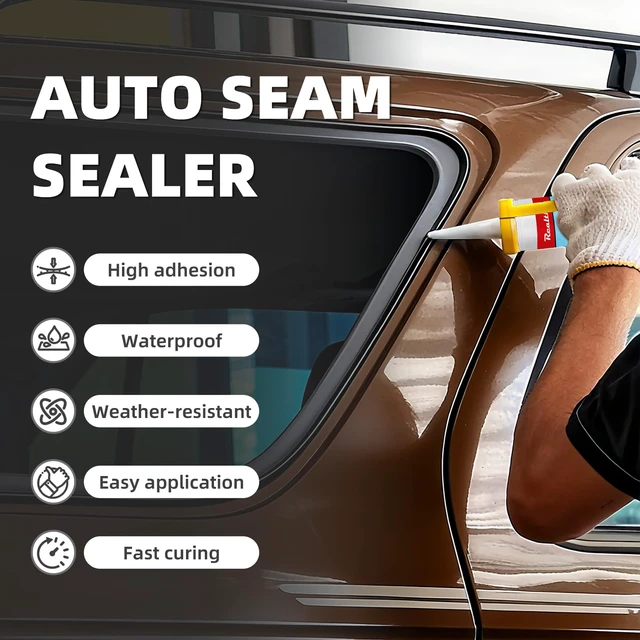 Alt view image 2 of 6 - Polyurethane Sealant Windshield Adhesive 300ML 2 Pack Weather Resistant High Strength, Fast Curing Automotive Glass, Car Windscreen, RV Window - Professional Strength Crack Repair Glue