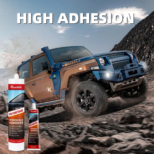 Alt view image 3 of 6 - Polyurethane Sealant Windshield Adhesive 300ML 2 Pack Weather Resistant High Strength, Fast Curing Automotive Glass, Car Windscreen, RV Window - Professional Strength Crack Repair Glue